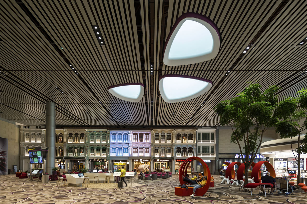 Layout of Terminal 4 at Singapore Changi airport.